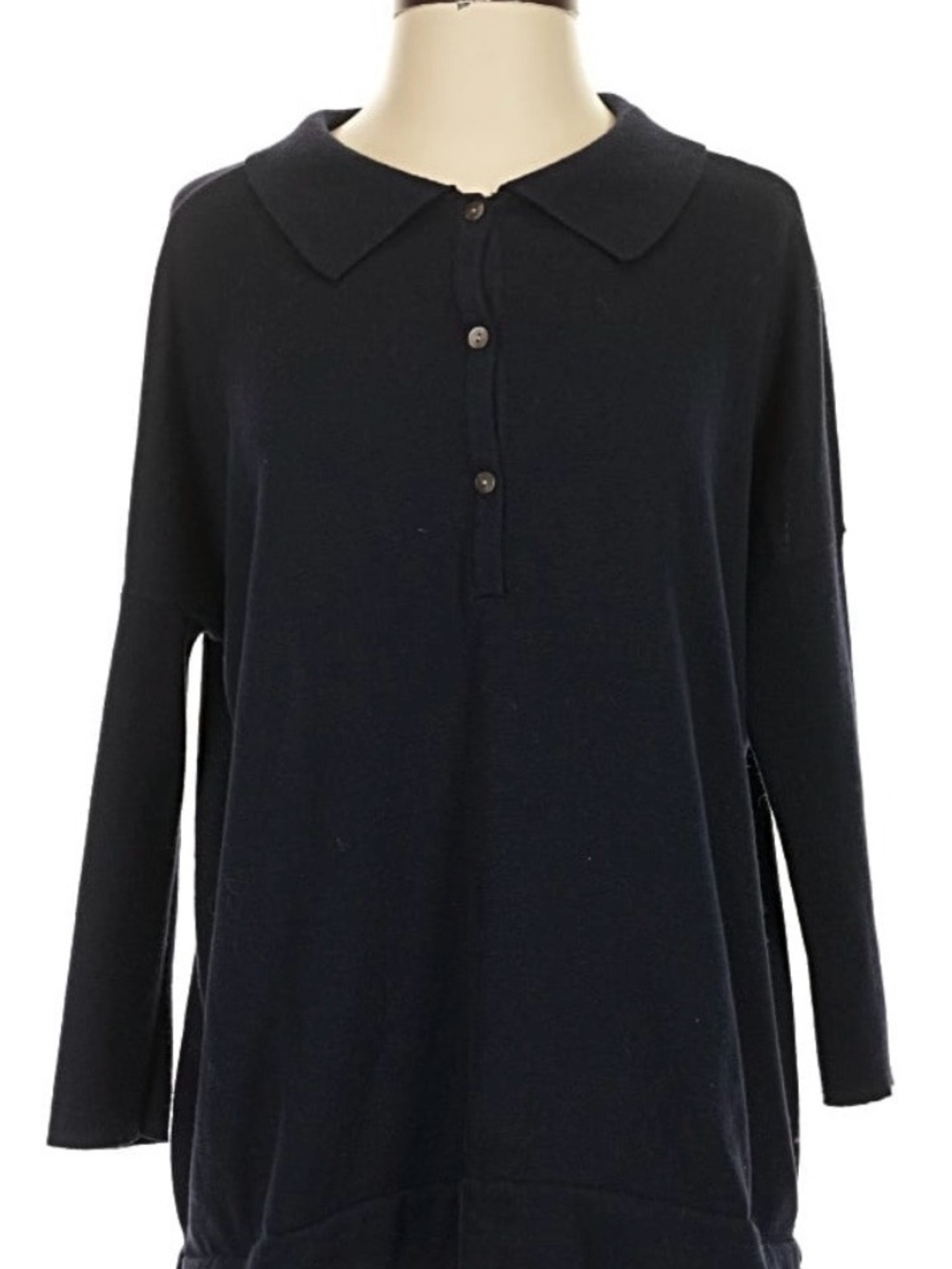 Tuckernuck Navy Button-Front Polo Sweater